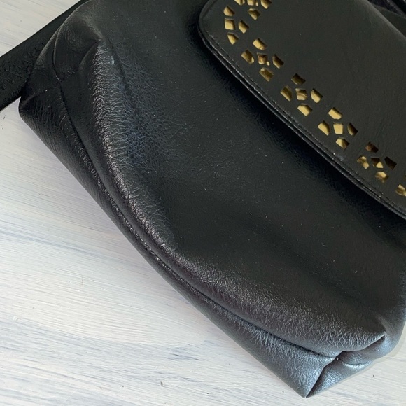 NYLS VINTAGE crossbody bag purse rare Black and Gold Women's Bag - Picture 5 of 10